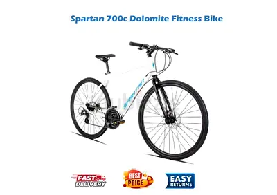 Spartan 700c Dolomite Fitness Bike, Shimano Shifters, 24 Speed Cycle for 14 Years+
