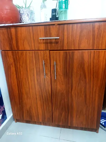 Compact Wooden Cabinet with Drawer — Good Condition