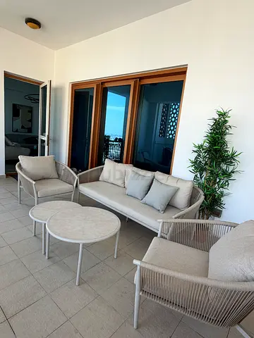 Outdoor 4-piece Patio Lounge Set with Cushions - Light Beige