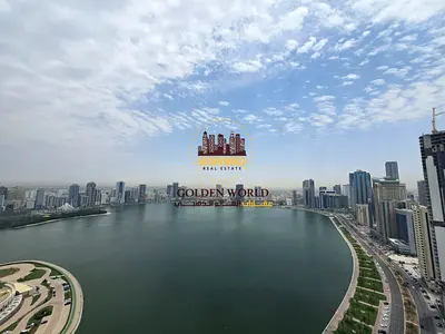 Luxury 2 Bedroom Apartment with Full Sea View, 3 Balconies and Free AC in Al Majaz 3