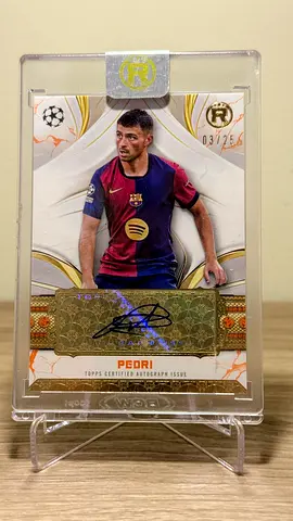 Pedri 2024-25 Topps Reverence UEFA Auto Orange 3/25 FC Barcelona (RARE)