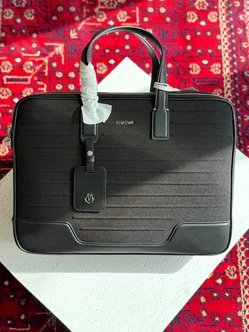 Rimowa Never still canvas briefcase Black