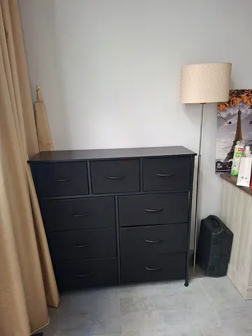 Black 8-Drawer Chest of Drawers - Good Condition