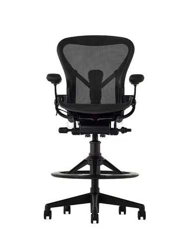 Selling Remastered Herman Miller Aeron Chair with Aeron Stool Fully Adjustable Size B Graphite