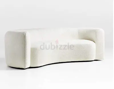 Hugger Curved Boucle Sofa Crate and Barrel