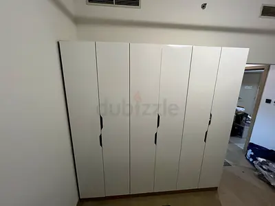 White 6-Door Wardrobe / Armoire in Good Condition