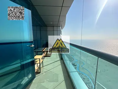 2-Bedroom Apartment for Annual Rent in Ajman Corniche Residence | Full Sea View + Balcony + High Fl