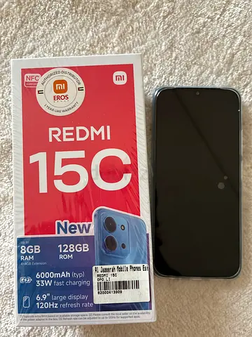 Xiaomi Redmi 15C - 128GB, New in Box (with phone shown)