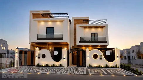 For sale, a villa in Ajman Al Helio, 4 master rooms, a Majles room, a hall, and a maid’s room, freehold for all nationalities