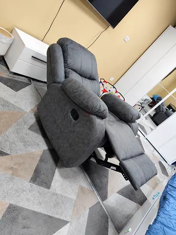 Gray Fabric Rocking + Rotate + Recliner New For Sale