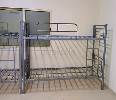 Metal Bunk Bed Frame - Double Decker, Grey, Good Condition