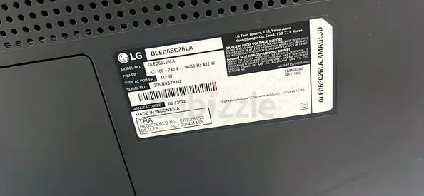 LG OLED 65-inch TV (Model OLED65C26LA) - Good Working Condition one line