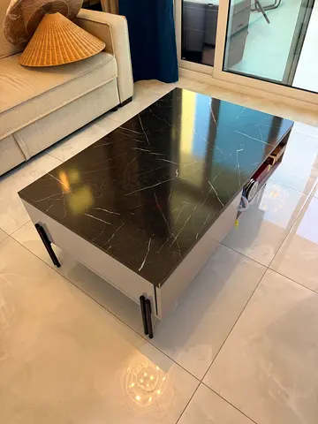 Modern Coffee Table with Metal Legs