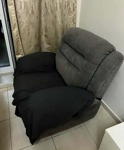 Single Gray Recliner Armchair