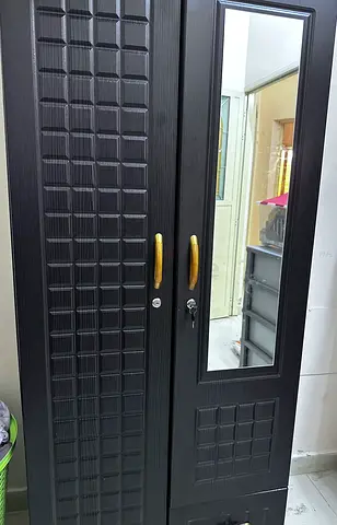 Wooden cupboard double door with glass