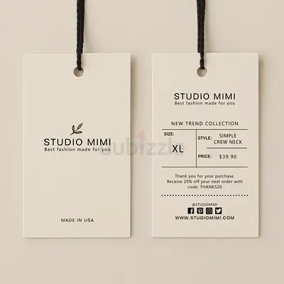 Studio Mimi Clothing Hang Tags (Pair) - New Trend Collection