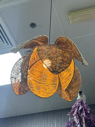 Handwoven Rattan Pendant Light / Ceiling Lamp — Natural Organic Design