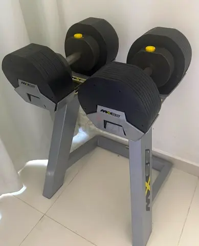 Adjustable MX Select 5-52.5kg Pair of Dumbbells with Stand