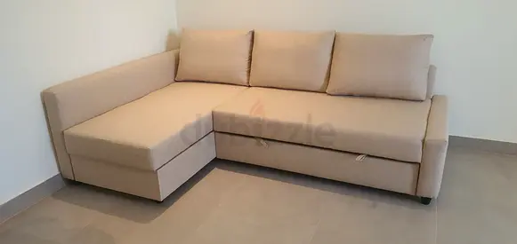 L shape sofa cum bed storage