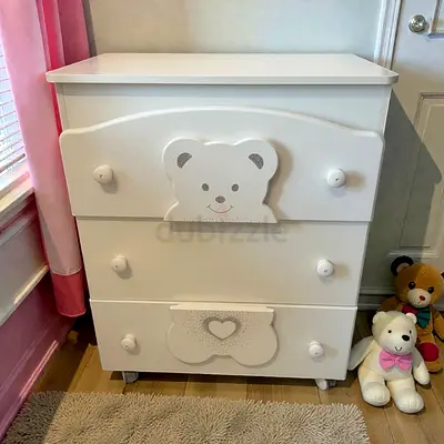 White Baby Drawers Italian Branded Erbesi Tiffany