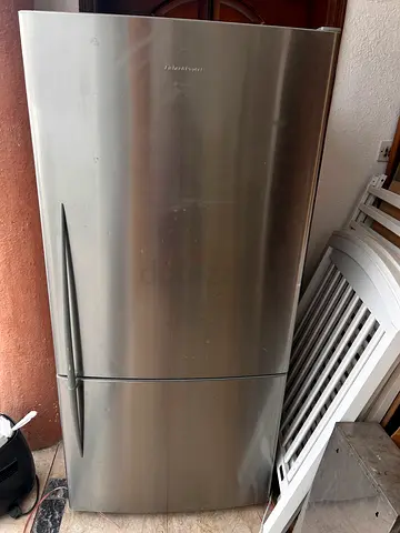Fisher and Paykal Stainless Steel Refrigerator - Top Freezer, Good Condition
