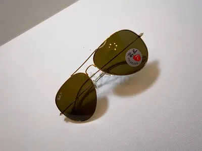 Ray-Ban Aviator Polarized Sunglasses - Gold Frame, brown Lenses