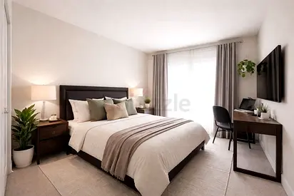 Complete Modern Queen Bedroom bed
