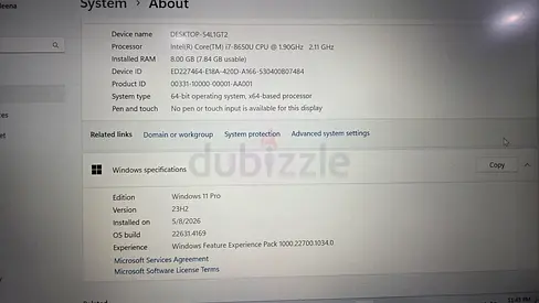 Lenovo Laptop - 14 (Logo shown) - Good Working Condition i7-8th Gen