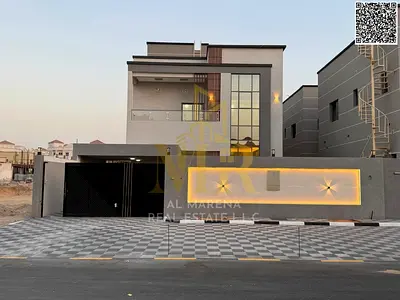 Luxury villa for sale in Al Rawda 2 | On Sheikh Ammar Street | 4300 sq ft | Two floors + roof | Lar