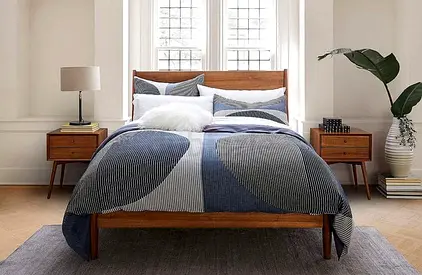 West elm king bed with nightstands