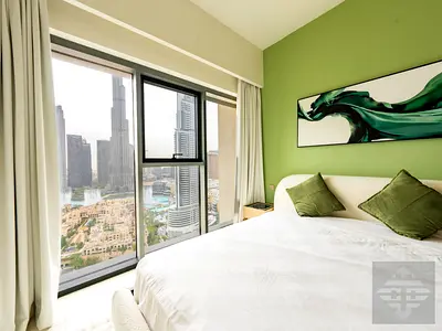 Fully Furnished 2BR | Burj Khalifa View | High Floor