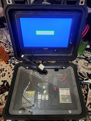 Portable rugged field monitor with custom electronics enclosure (ready-to-use)