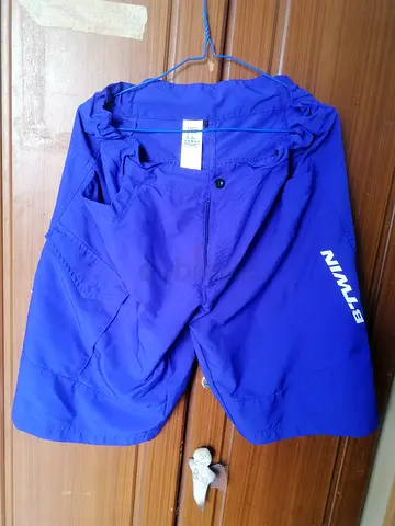 Decathlon BTwin Purple Cycling Shorts - Size Large