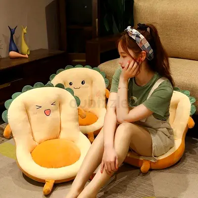 Cute Kawaii Plush Floor Sofa Chair | Soft Cartoon Kids Seat Description: