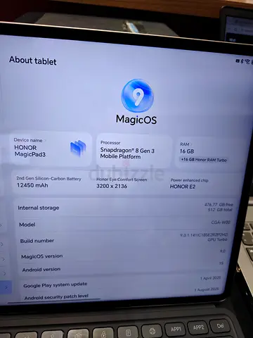 Honor MagicPad 3 (Honor Pad 3) - 16GB RAM, 512GB, Good Condition