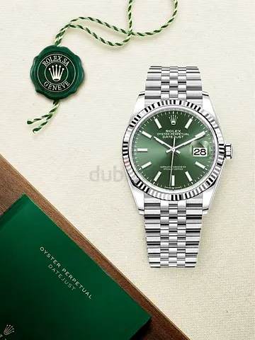 Rolex Datejust Stainless Steel Green Dial Jubilee Bracelet - Full Set battery