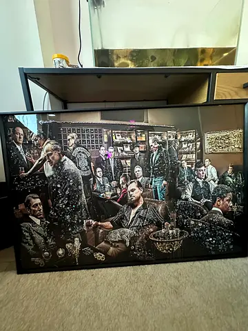 Framed Vintage Casino Scene Art Print — Large Decorative Poster