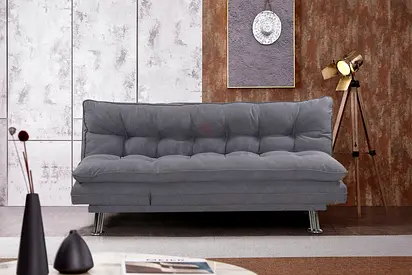 Grey 3-seater Sofa Bed / Futon in Good Condition