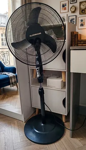 Black Olsenmark Pedestal Fan - Good Working Condition