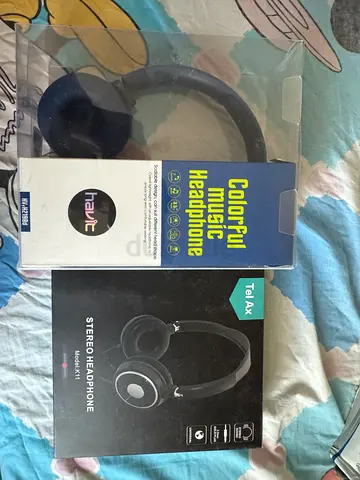 Two boxed over-ear headphones — new/unused (Havit  Telax)