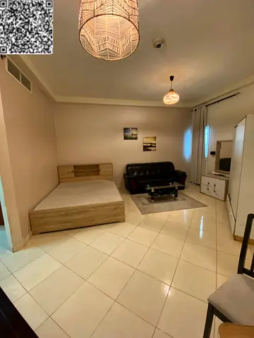 An elegant and very clean studio, fully furnished and ready for immediate move-in, offering a comfortable atmosphere and a .