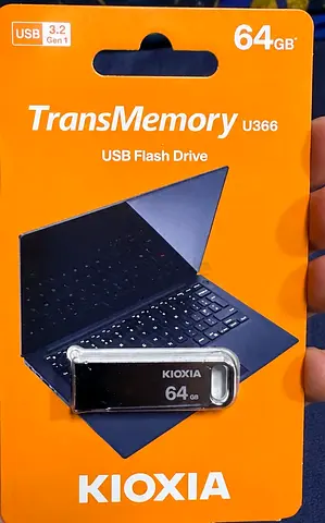 KIOXIA TransMemory U366 64GB USB 3.2 Flash Drive – New Pac
