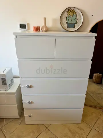 IKEA Malm White 5-Drawer Dresser - Perfect Condition