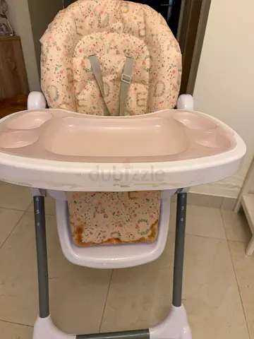 Used baby high chair with removable tray and padded seat mama and papa’s brand