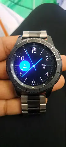 Used Samsung Gear S3 Frontier smartwatch with metal strap - working
