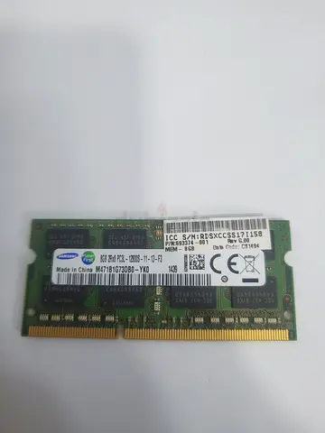8GB DDR3 Laptop RAM SODIMM (Samsung) - Good Working Condition