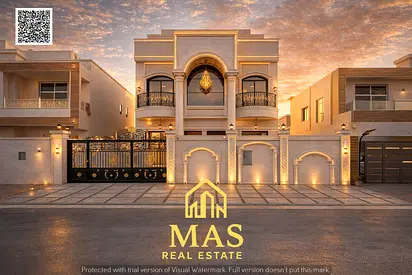 🏡 فيلا فاخرة للبيع في الياسمين – عجمان | شارعين (ظهر وبطن) | 7 غرف محتملة | روف مميز | سعر لقطة