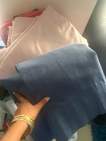 Curtain blue curtain pink