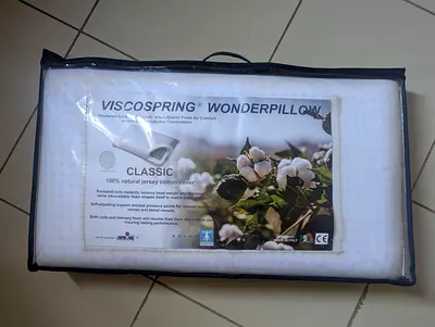 Italian Viscospring Wonderpillow with classic 100% natural Jersey cotton cover