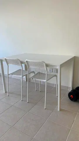 IKEA Melltorp table (125x75)  + 2 ADDE chairs